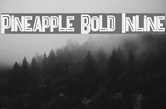 Pineapple Bold Inline Font examples