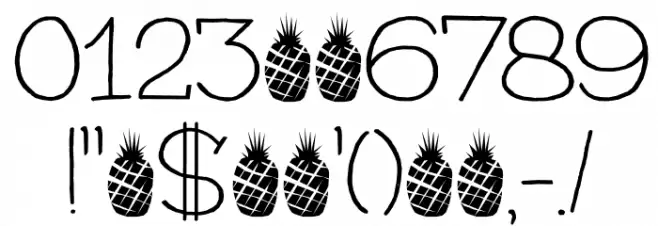 Pineapple Daydream DEMO Regular Font OTHER CHARS