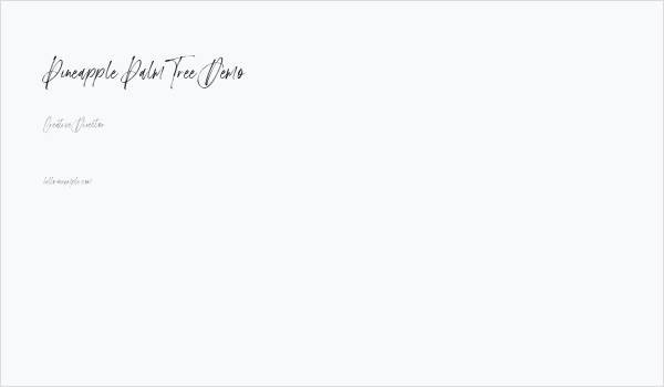 Pineapple Palm Tree Demo Business Card