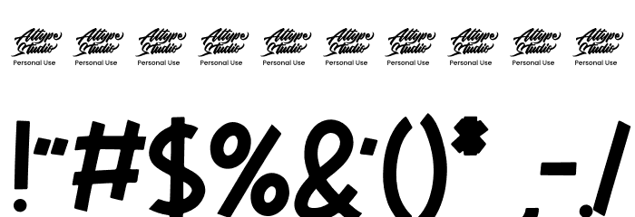 PineappleParty-Personaluse Font OTHER CHARS