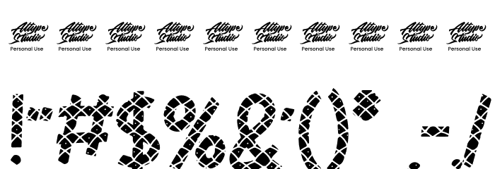 PineapplePartyDisplay-Personaluse Font OTHER CHARS