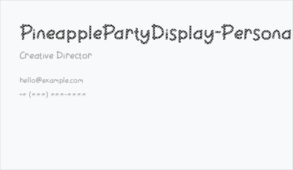 PineapplePartyDisplay-Personaluse Business Card