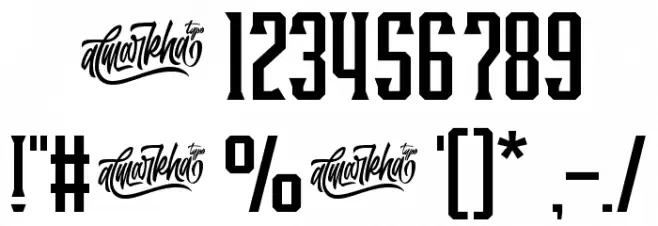 Pineforest Display Font OTHER CHARS