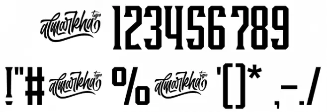 Pineforest Display Font OTHER CHARS