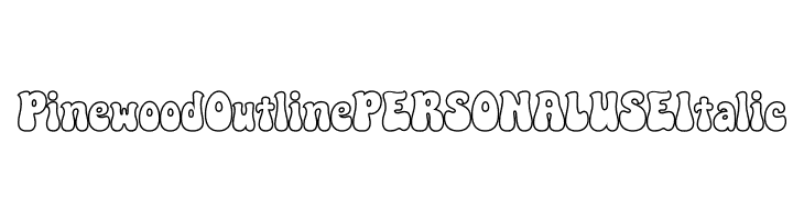 Pinewood Outline PERSONAL USE Italic  नि: शुल्क फ़ॉन्ट्स डाउनलोड