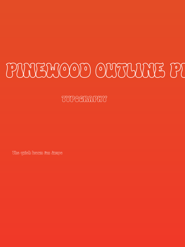 Pinewood Outline PERSONAL USE Italic Poster