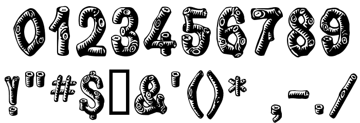 Pinewood Font OTHER CHARS