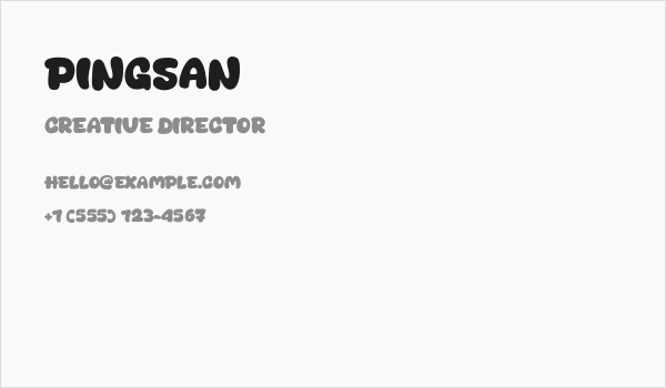 Pingsan Business Card