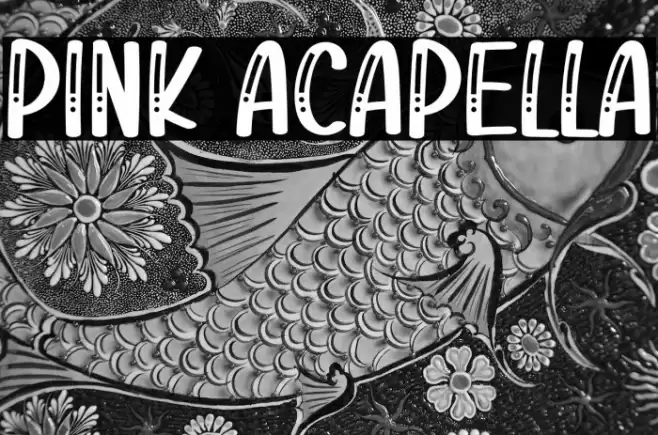 Pink Acapella Font examples