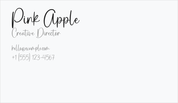 Pink Apple Business Card
