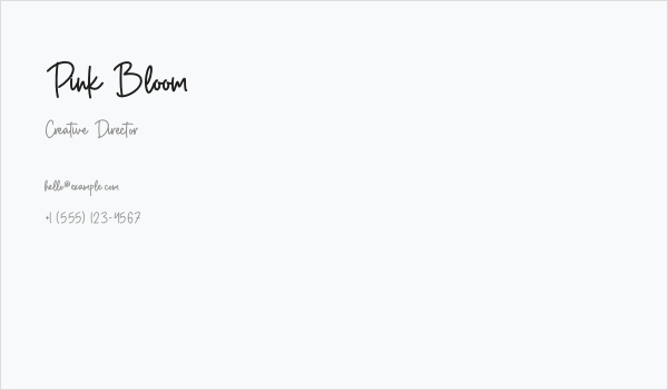 Pink Bloom Business Card