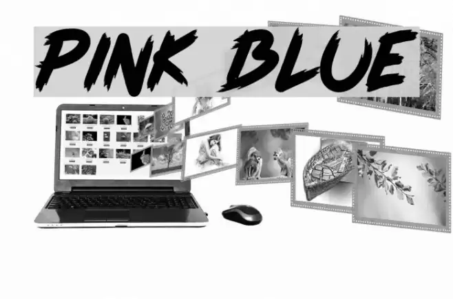 Pink Blue Font examples