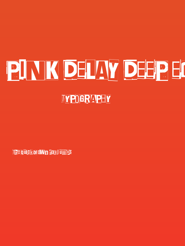 Pink Delay Deep Echo Poster