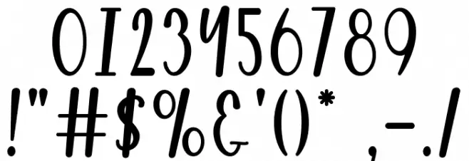 Pink Flowers Font OTHER CHARS