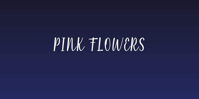Pink Flowers Social Header