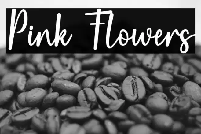 Pink Flowers Font examples