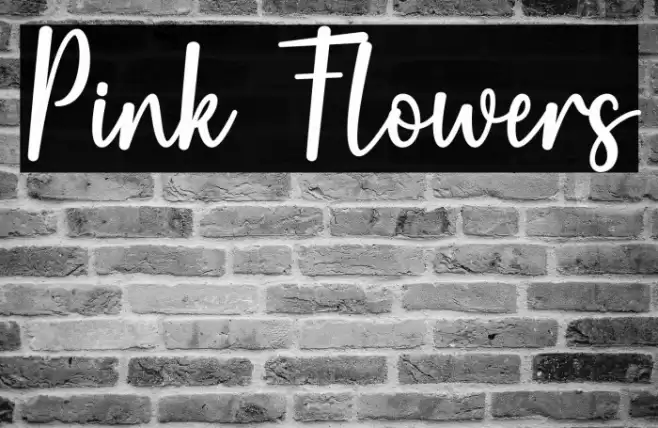 Pink Flowers Font examples