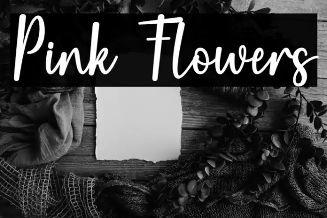 Pink Flowers Font examples