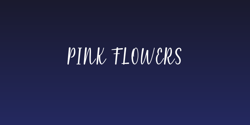 Pink Flowers Social Header