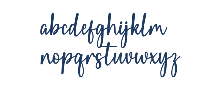 Pink Flowers Lowercase