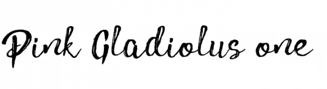 Pink Gladiolus one  Frei Schriftart Herunterladen