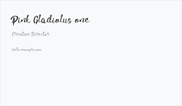 Pink Gladiolus one Business Card