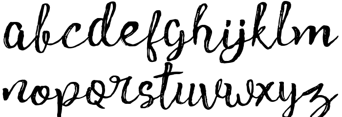 Pink Gladiolus one Font LOWERCASE