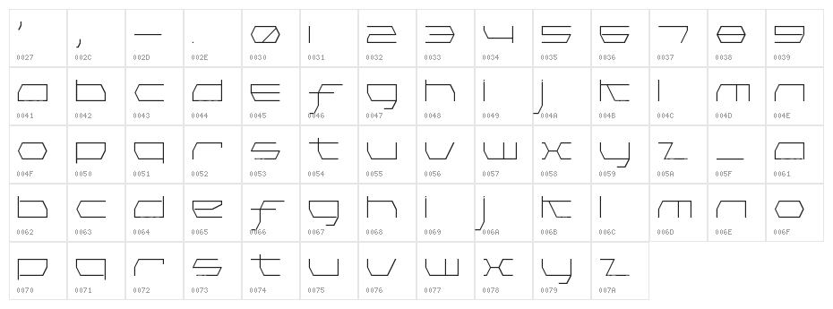Pink Has Gone Extinct Hairline Regular Character Map