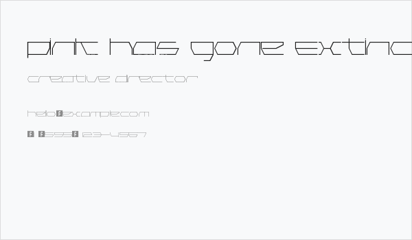 Pink Has Gone Extinct Hairline Regular Business Card