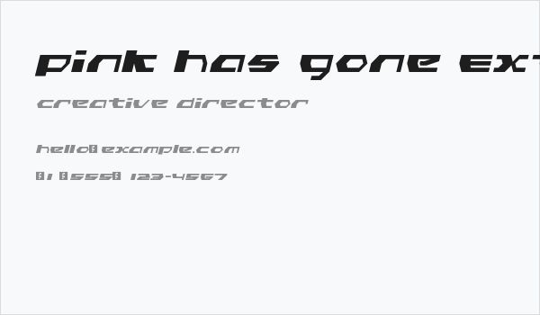 Pink Has Gone Extinct Oblique LDR Regular Business Card