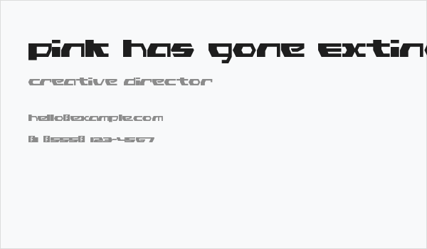 Pink Has Gone Extinct Regular Regular Business Card