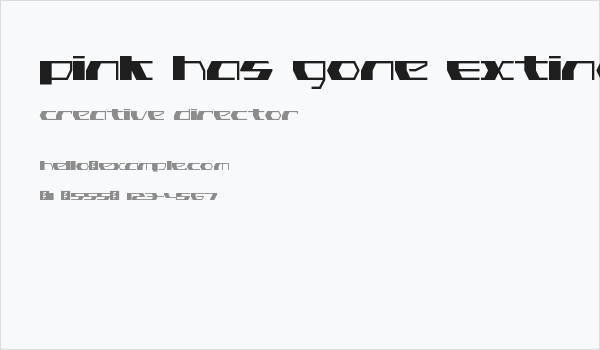 Pink Has Gone Extinct Thin Regular Business Card