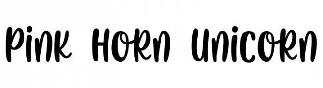Pink Horn Unicorn  Free Fonts Download