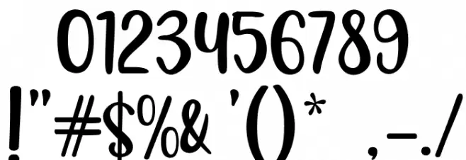 Pink Horn Unicorn Font OTHER CHARS