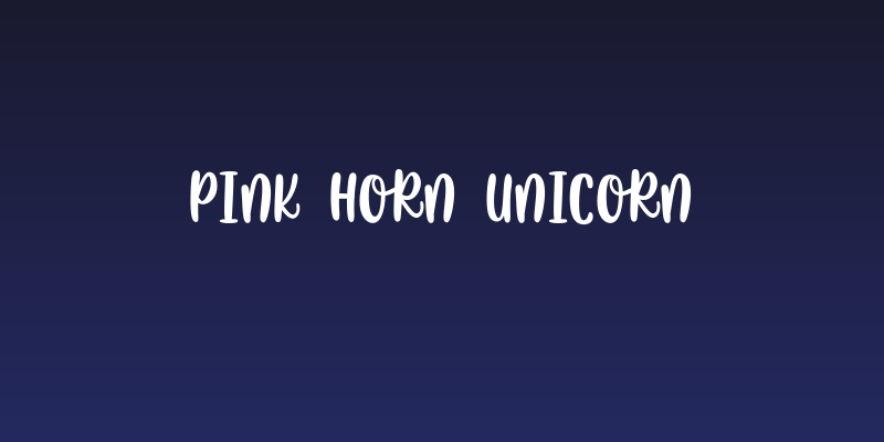 Pink Horn Unicorn Social Header