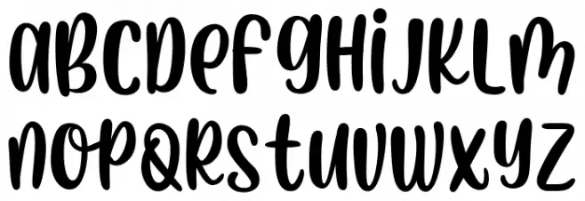 Pink Horn Unicorn خط أحرف صغيرة