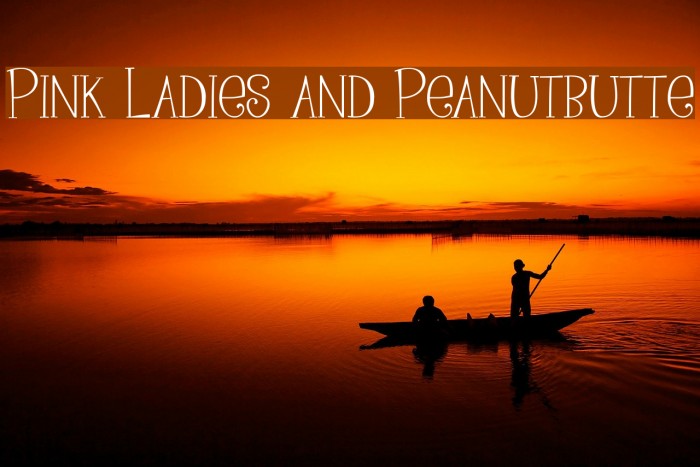 Pink Ladies and Peanutbutte Font examples