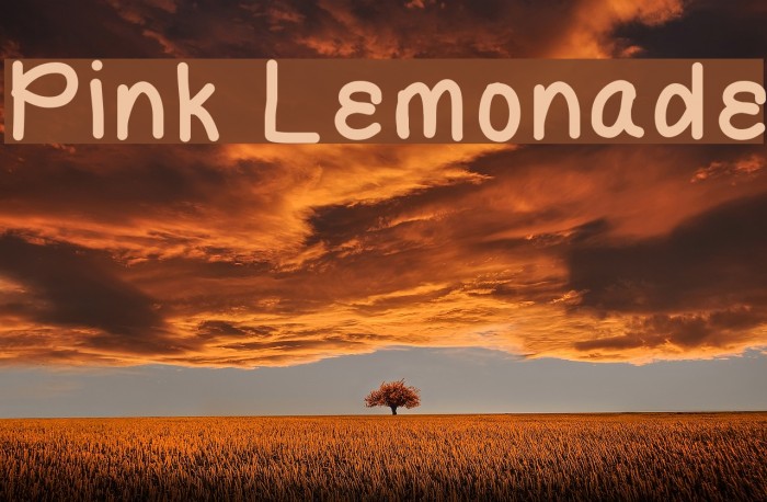 Pink Lemonade Font examples