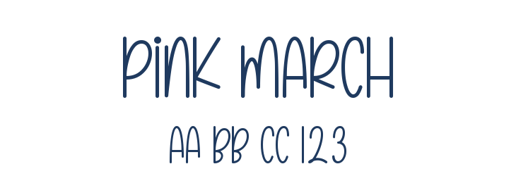 Pink March Font Preview