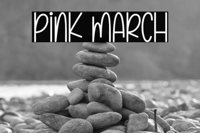 Pink March Font examples