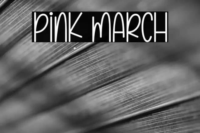 Pink March Font examples