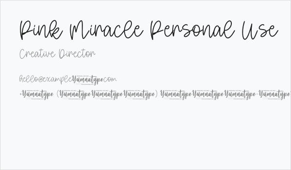 Pink Miracle Personal Use Business Card