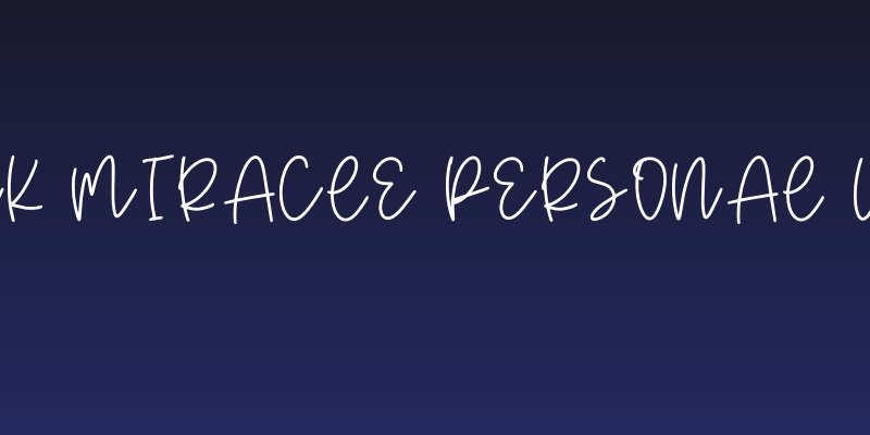 Pink Miracle Personal Use Social Header