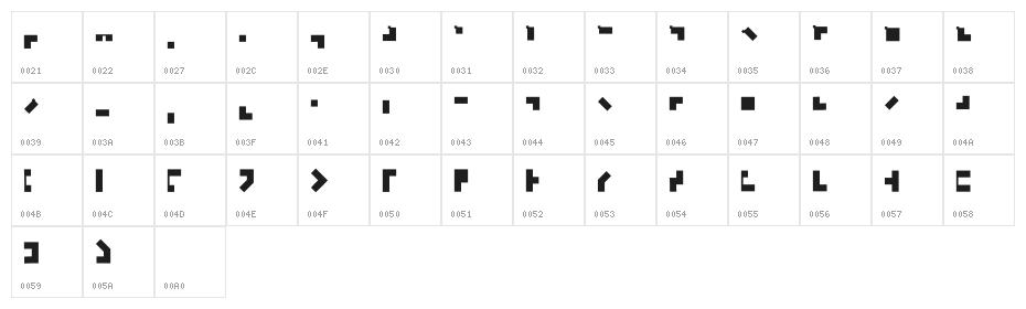 Pink Noise Official Regular Character Map