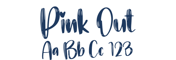 Pink Out Font Preview