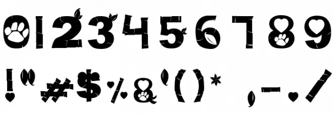 Pink Panda Font OTHER CHARS