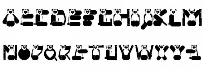 Pink Panda Schriftart Groß