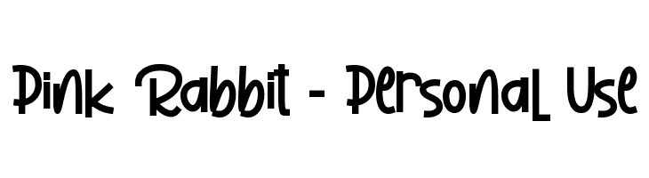 Pink Rabbit - Personal Use  フリーフォントのダウンロード