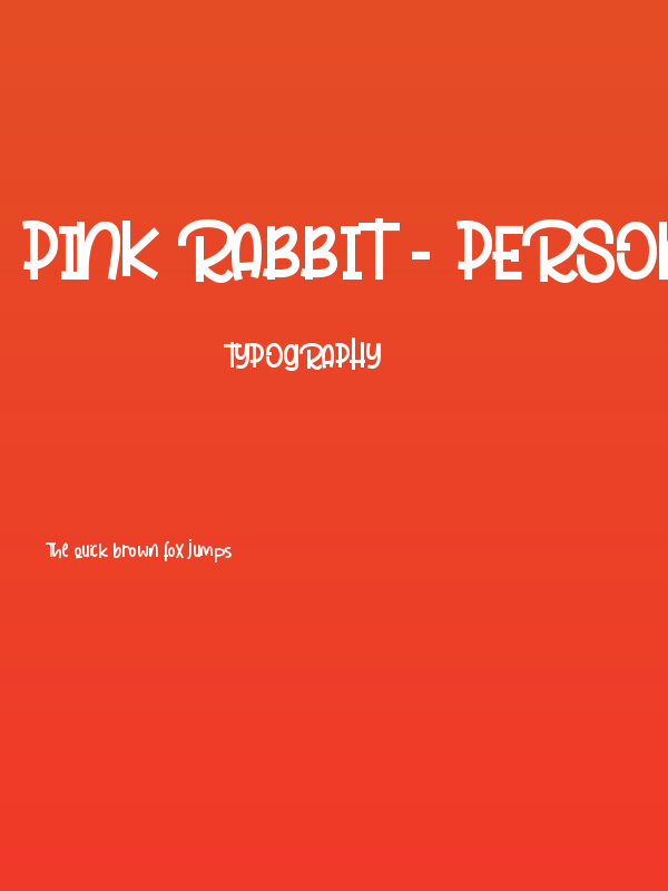 Pink Rabbit - Personal Use Poster