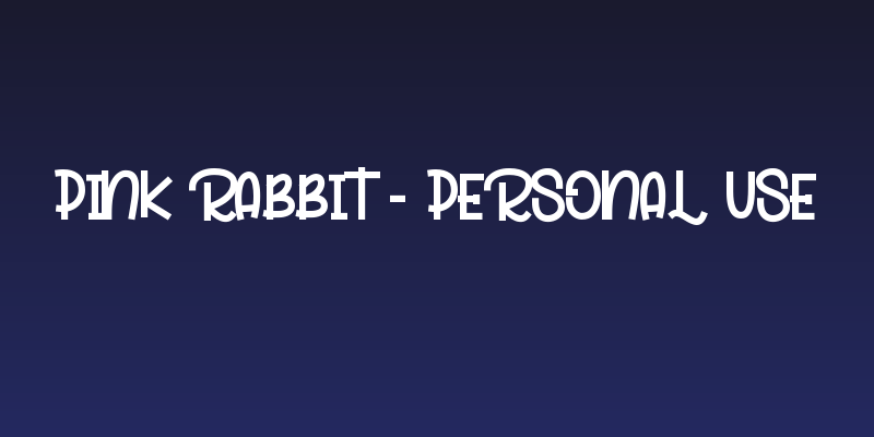 Pink Rabbit - Personal Use Social Header